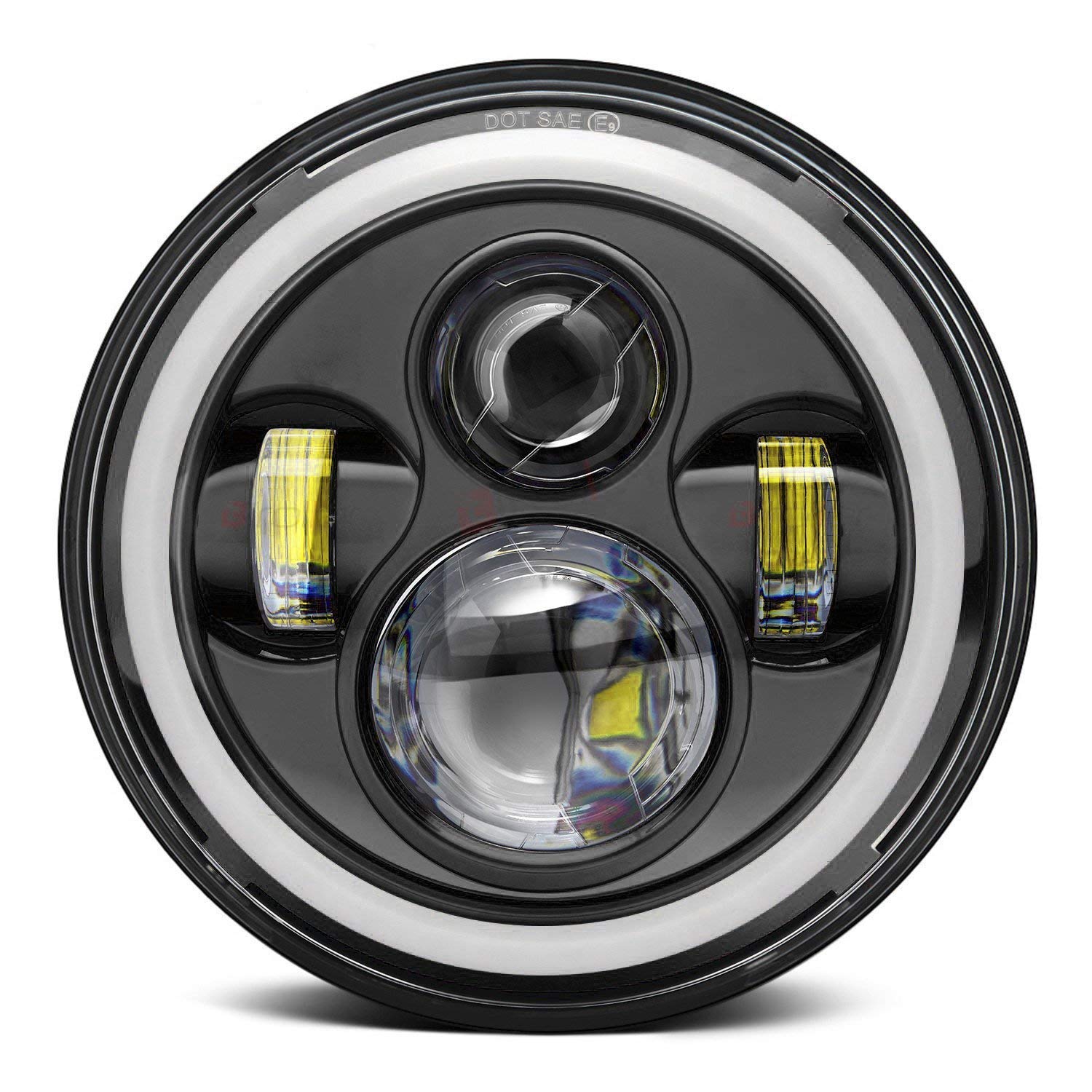 Biroller BR7IH1P 7 Inch Round LED Headlight with Full Ring Hi/Lo Beam